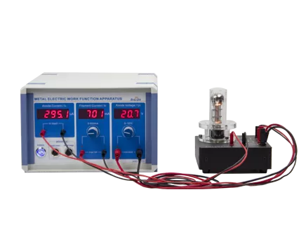 Experiência de função de trabalho elétrico de metal
