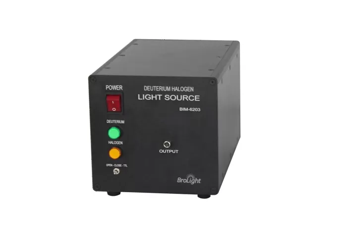 As características da fonte de luz de deutério